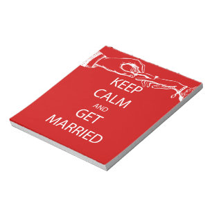 Vintage KEEP CALM HEIRATEN Notizblock