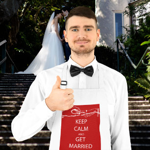 Vintage KEEP CALM HEIRATEN Schürze
