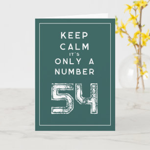 Vintage-Keep-Calm-Text personalisierte 54. Geburts Karte