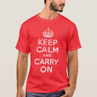 Vintage Keep Calm und Carry On T-Shirt