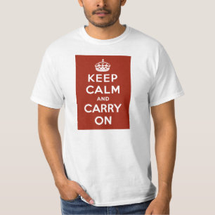 Vintage Keep Calm und Carry On WWII Propagandamate T-Shirt