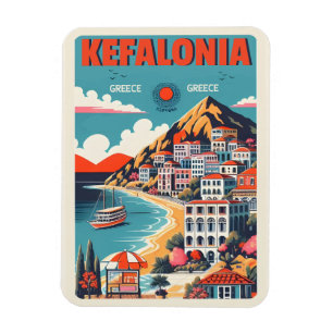Vintage Kefalonia Greece Reise Souvenirs Magnet