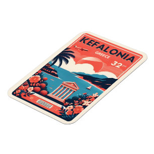 Vintage Kefalonia Greece Reise Souvenirs Magnet