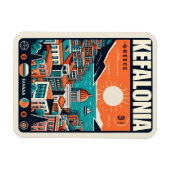 Vintage Kefalonia Greece Reise Souvenirs Magnet (Horizontal)