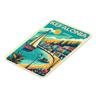 Vintage Kefalonia Greece Reise Souvenirs Magnet