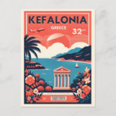Vintage Kefalonia Greece Reise Souvenirs Postkarte (Vorderseite)