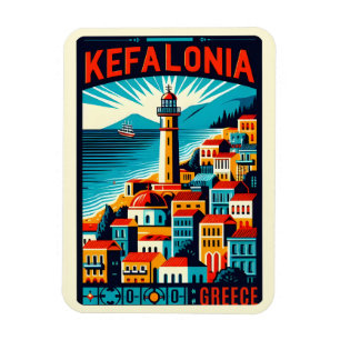 Vintage Kefalonia Griechenland Reise Souvenirs Magnet