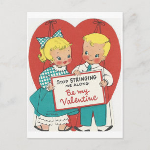 Vintage "Keine Fesseln" Paars Valentinstag Feiertagspostkarte