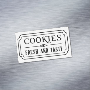 Vintage-Kekse Frische und leckere Bäckerei-Design Magnetische Visitenkarte