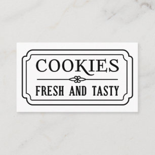 Vintage-Kekse Frische und leckere Bäckerei-Design Visitenkarte