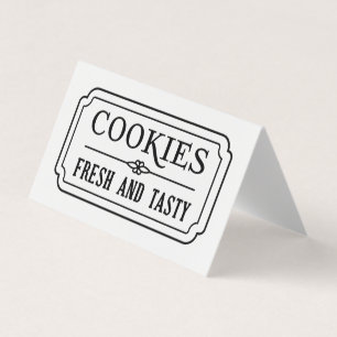 Vintage-Kekse Frische und leckere Bäckerei-Design Visitenkarten