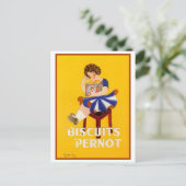 Vintage-Kekse Pernot-Werbung Postkarte (Stehend Vorderseite)