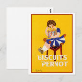 Vintage-Kekse Pernot-Werbung Postkarte (Vorne/Hinten)