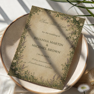 Vintage keltische Botanik Save The Date