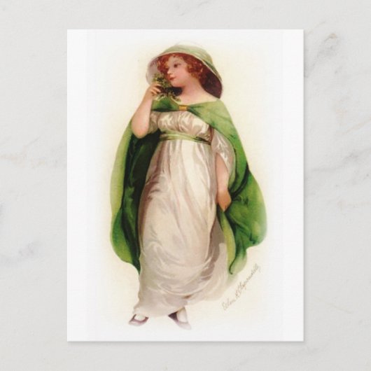 Vintage keltische Frau Postkarte (Vorderseite)