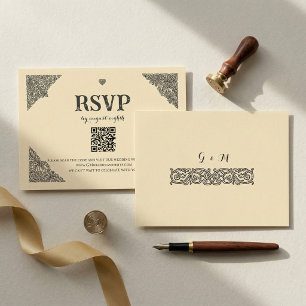 Vintage-Keltische-Knoten-RSVP-Karte RSVP Karte