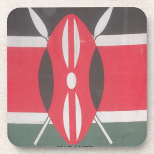 Vintage-Kenia-Flagge Harambe-Design Untersetzer