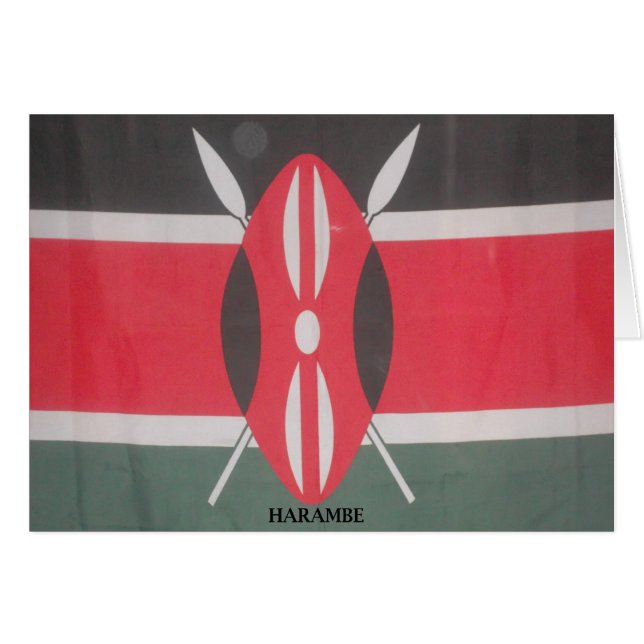 Vintage kenianische Flaggenkunst (Vorderseite (Horizontal))