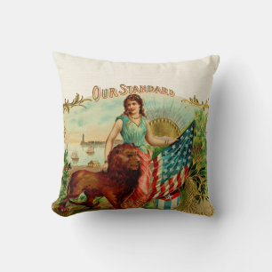 Vintage Kennzeichnung unserer Standardautobox Kissen