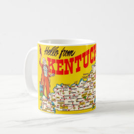Vintage Kentucky Map Tasse