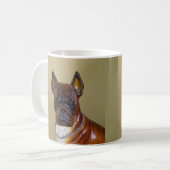 Vintage Keramik Boxer Kaffee Tasse (Vorderseite Links)