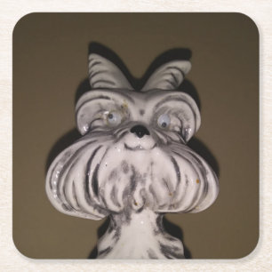 Vintage Keramik Dog Untersetzer Set