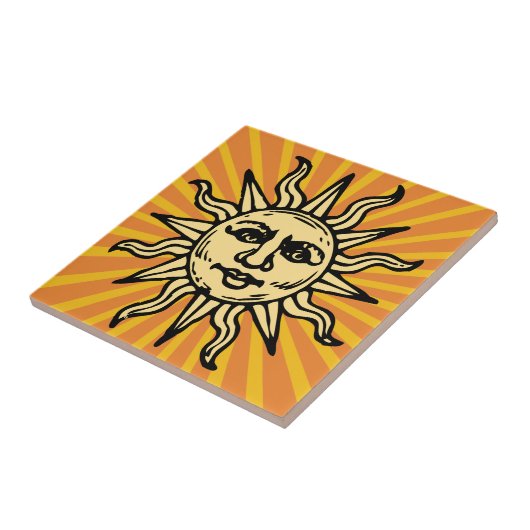 Vintage Keramik Fliese (Seite)