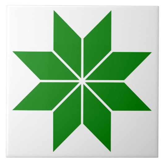 Vintage Keramik, geometrisch grün Fliese (Vorderseite)