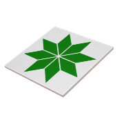Vintage Keramik, geometrisch grün Fliese (Seite)