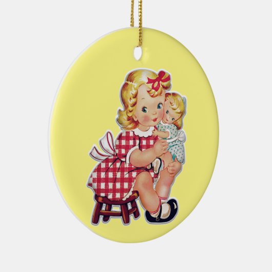 Vintage Keramik Kinder Ornament (Rechts)