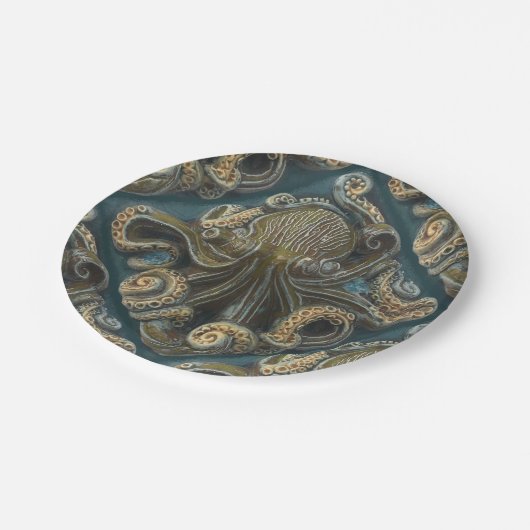 Vintage Keramik  Pappteller (Schrägansicht)