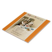 Vintage Keramik Pilgris Fliese (Seite)