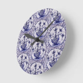 Vintage Keramik Runde Wanduhr (Winkel)