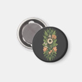 Vintage Kernfunktionen - Blume Magnet (Vorderseite/Rückseite)