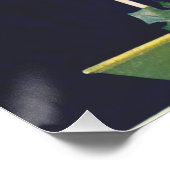 Vintage Kerze mit Kreuz-Zeichen Poster (Ecke)