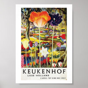 Vintage Keukenhof Holland Reiseplakat Poster