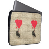 Vintage Keule und herzförmige Ballons Laptopschutzhülle (Vorne Rechts)