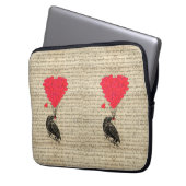 Vintage Keule und herzförmige Ballons Laptopschutzhülle (Vorderseite Links)