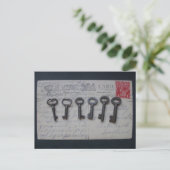 vintage key collection postkarte (Stehend Vorderseite)