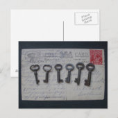 vintage key collection postkarte (Vorne/Hinten)