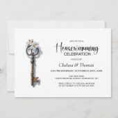 Vintage Key Housewarming Party Einladung (Vorderseite)