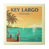 Vintage Key Largo Florida Fliese (Vorderseite)