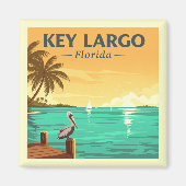 Vintage Key Largo Florida Magnet (Vorne)
