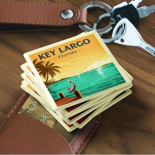 Vintage Key Largo Florida Magnet