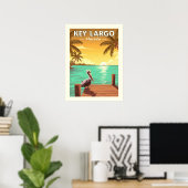 Vintage Key Largo Florida Poster (Heimbüro)