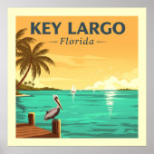 Vintage Key Largo Florida Poster (Vorne)