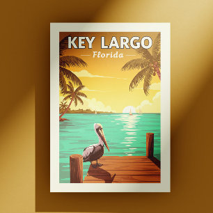 Vintage Key Largo Florida Postkarte