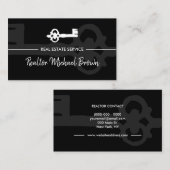 Vintage Key Real Estate Visitenkarte (Vorne/Hinten)