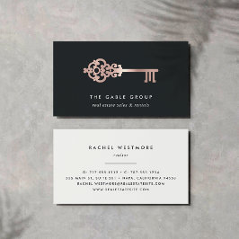 Vintage Key | Rose | Real Estate Visitenkarte