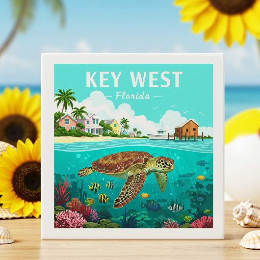 Vintage Key West Florida Fliese
